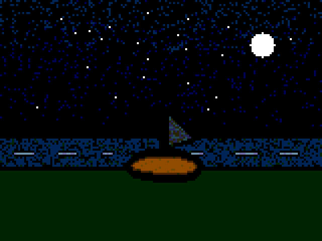 Generated scene: a boat on the ocean at night under stars